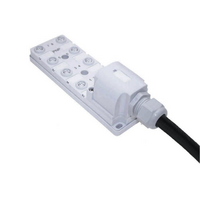 MENCOM JUNCTION BLOCK&lt;br&gt;8-3 PIN M12 / 5M SIDE EXIT PUR BK 48VAC PNP LED